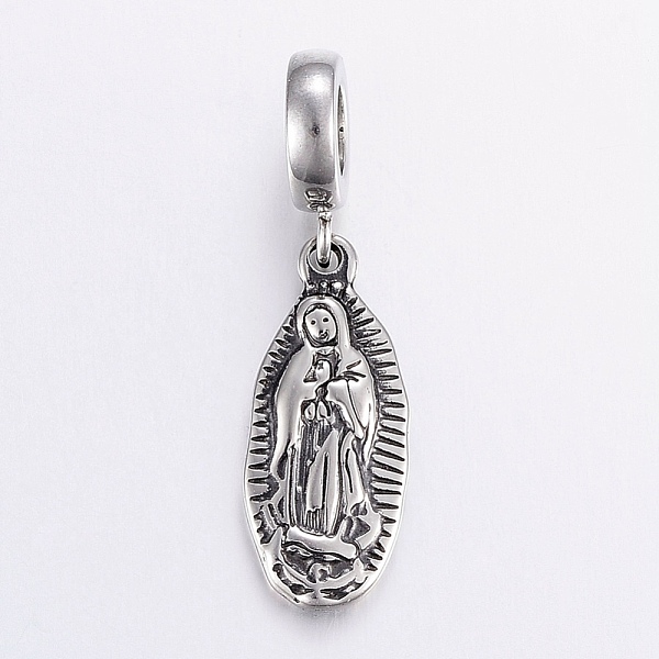 PandaHall 304 Stainless Steel European Dangle Charms, Large Hole Pendants, Virgin Mary, Antique Silver, 35mm, Hole: 5mm, Pendant...
PandaHall 304 Stainless Steel European Dangle Charms, Large Hole Pendants, Virgin Mary, Antique Silver, 35mm, Hole: 5mm, Pendant...