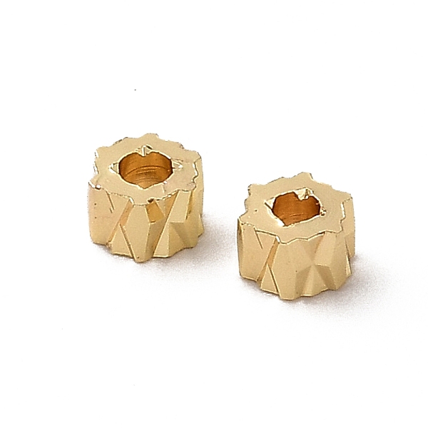 PandaHall Rack Plating Brass Spacer Beads, Long-Lasting Plated, Textured Column, Real 18K Gold Plated, 4.5x3mm, Hole: 1.8mm Brass Column
PandaHall Rack Plating Brass Spacer Beads, Long-Lasting Plated, Textured Column, Real 18K Gold Plated, 4.5x3mm, Hole: 1.8mm Brass Column