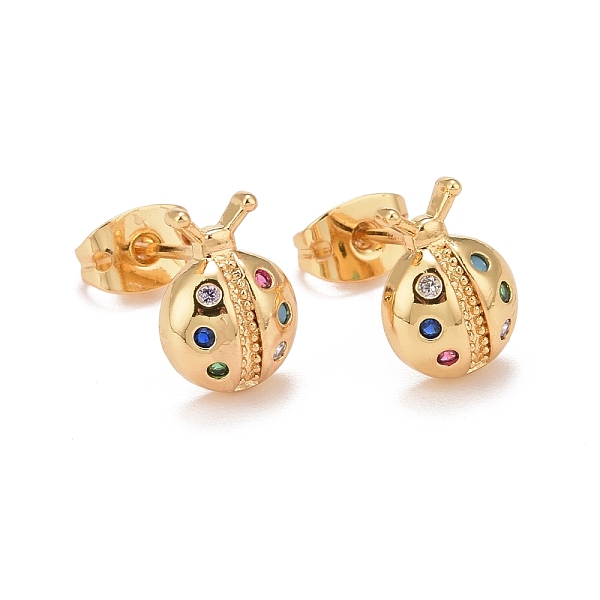 PandaHall Colorful Cubic Zirconia Ladybug Stud Earrings, Real 18K Gold Plated Brass Jewelry for Women, Cadmium Free & Lead Free, Real 18K...
PandaHall Colorful Cubic Zirconia Ladybug Stud Earrings, Real 18K Gold Plated Brass Jewelry for Women, Cadmium Free & Lead Free, Real 18K...