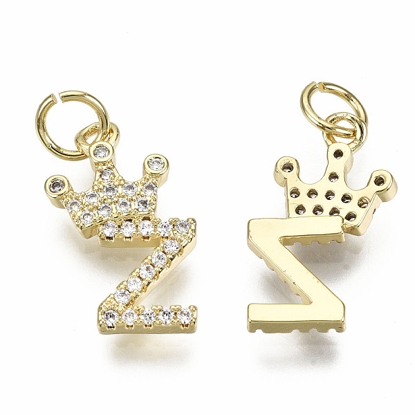 PandaHall Brass Micro Pave Clear Cubic Zirconia Pendants, with Jump Ring, Nickel Free, Letter, Real 16K Gold Plated, Letter.Z, 17.5x9x2mm...
PandaHall Brass Micro Pave Clear Cubic Zirconia Pendants, with Jump Ring, Nickel Free, Letter, Real 16K Gold Plated, Letter.Z, 17.5x9x2mm...