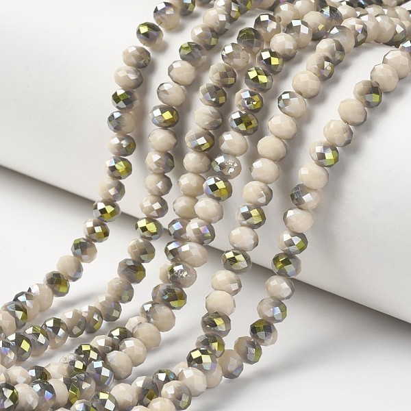 PandaHall Electroplate Opaque Glass Beads Strands, Half Green Plated, Faceted, Rondelle, Blanched Almond, 8x6mm, Hole: 1mm, about..., Orange
PandaHall Electroplate Opaque Glass Beads Strands, Half Green Plated, Faceted, Rondelle, Blanched Almond, 8x6mm, Hole: 1mm, about..., Orange