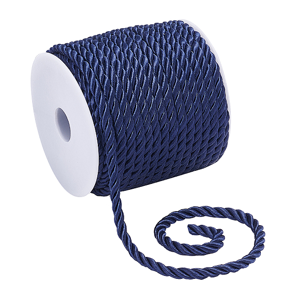 PandaHall 3-Ply Polyester Braided Cord, Twisted Rope, for DIY Cord Jewelry Findings, Midnight Blue, 5mm, about 18m/roll Polyester
PandaHall 3-Ply Polyester Braided Cord, Twisted Rope, for DIY Cord Jewelry Findings, Midnight Blue, 5mm, about 18m/roll Polyester