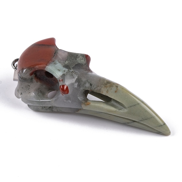 PandaHall Natural African Bloodstone Big Pendants, Skull Bird Charms with 201 Stainless Steel Snap on Bails, Stainless Steel Color...
PandaHall Natural African Bloodstone Big Pendants, Skull Bird Charms with 201 Stainless Steel Snap on Bails, Stainless Steel Color...