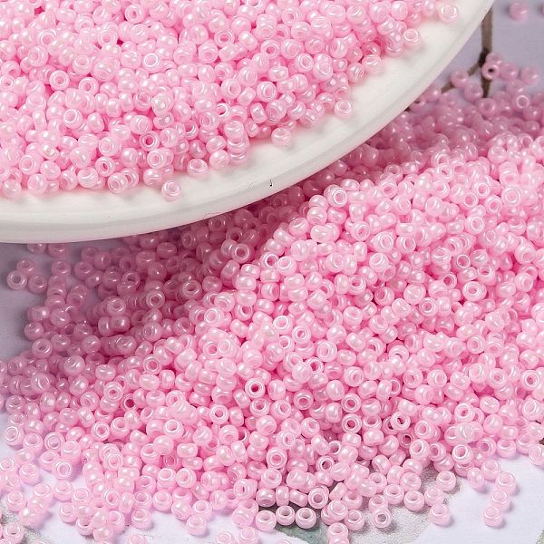 PandaHall MIYUKI Round Rocailles Beads, Japanese Seed Beads, (RR428) Opaque Baby Pink Luster, 15/0, 1.5mm, Hole: 0.7mm, about 5555pcs/10g...
PandaHall MIYUKI Round Rocailles Beads, Japanese Seed Beads, (RR428) Opaque Baby Pink Luster, 15/0, 1.5mm, Hole: 0.7mm, about 5555pcs/10g...