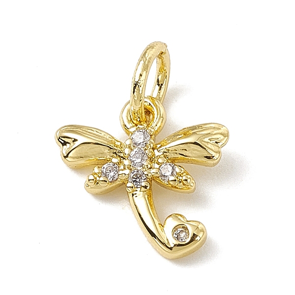 PandaHall Brass Micro Pave Cubic Zirconia Charms, with Jump Rings, Dragonfly with Heart Charms, Real 18K Gold Plated, 10x10x2mm, Hole: 3.4mm..., Clear
PandaHall Brass Micro Pave Cubic Zirconia Charms, with Jump Rings, Dragonfly with Heart Charms, Real 18K Gold Plated, 10x10x2mm, Hole: 3.4mm..., Clear