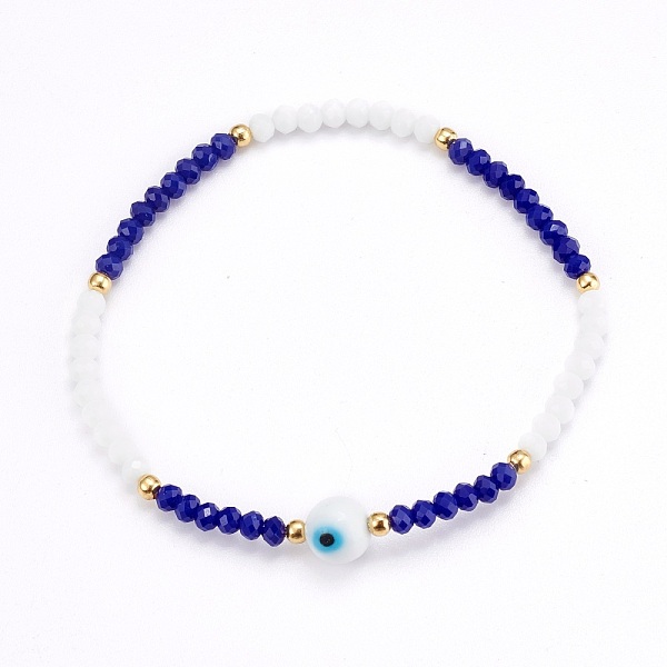 PandaHall Faceted Glass Beaded Stretch Bracelets, with Evil Eye Lampwork Round Beads and 304 Stainless Steel Beads, Golden, Colorful, Inner...
PandaHall Faceted Glass Beaded Stretch Bracelets, with Evil Eye Lampwork Round Beads and 304 Stainless Steel Beads, Golden, Colorful, Inner...