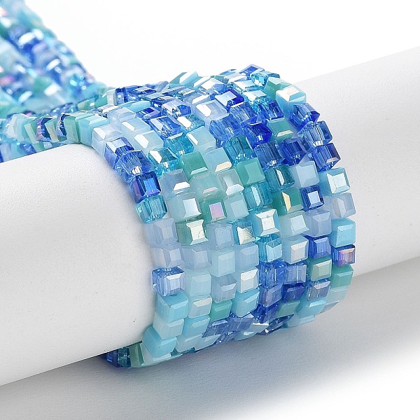 PandaHall Gradient Color Electroplate Glass Bead Strands, Segmented Multi-color, AB Color Plated, Faceted, Cube, Royal Blue, 2.5x2.5x2.5mm...
PandaHall Gradient Color Electroplate Glass Bead Strands, Segmented Multi-color, AB Color Plated, Faceted, Cube, Royal Blue, 2.5x2.5x2.5mm...