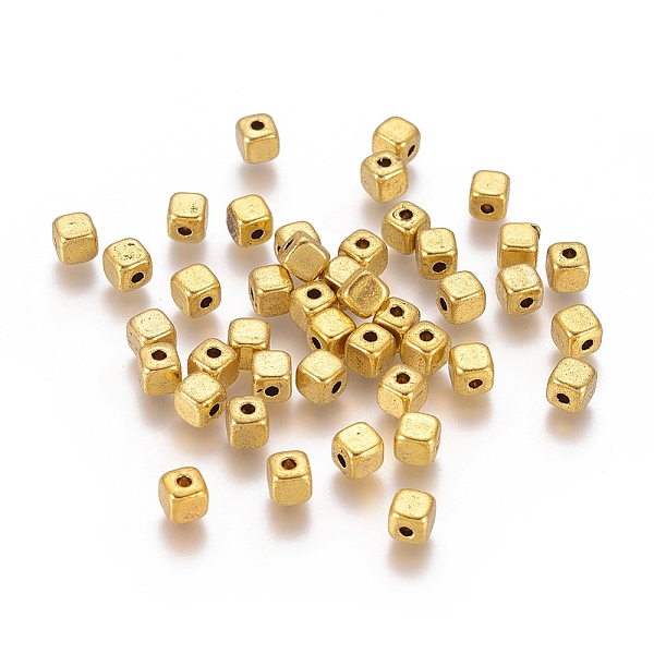 PandaHall Tibetan Style Beads, Lead Free & Cadmium Free, Antique Golden Color, Cube, 4mm long, 4mm wide, 4mm thick, hole: 2mm Alloy Cube
PandaHall Tibetan Style Beads, Lead Free & Cadmium Free, Antique Golden Color, Cube, 4mm long, 4mm wide, 4mm thick, hole: 2mm Alloy Cube