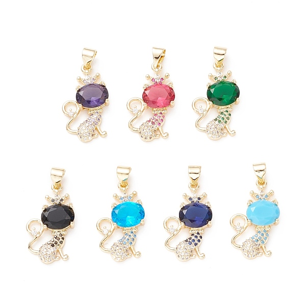 PandaHall Brass Micro Pave Cubic Zirconia Pendants, Real 18K Gold Plated, Cadmium Free & Lead Free, Cat, Mixed Color, 26.5x13x5mm, Hole..., Multicolor
PandaHall Brass Micro Pave Cubic Zirconia Pendants, Real 18K Gold Plated, Cadmium Free & Lead Free, Cat, Mixed Color, 26.5x13x5mm, Hole..., Multicolor