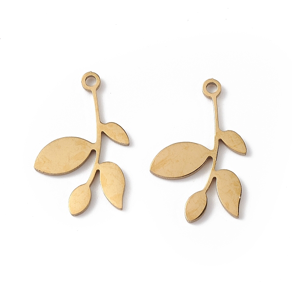PandaHall 304 Stainless Steel Pendants, Leafy Branch Charms, Real 18K Gold Plated, 18x11.5x1mm, Hole: 1.2mm 304 Stainless Steel Leaf
PandaHall 304 Stainless Steel Pendants, Leafy Branch Charms, Real 18K Gold Plated, 18x11.5x1mm, Hole: 1.2mm 304 Stainless Steel Leaf