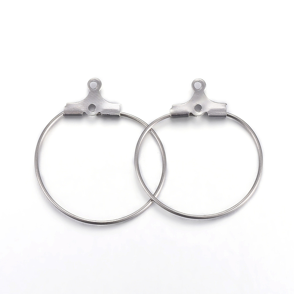 PandaHall 304 Stainless Steel Pendants, Hoop Earring Findings, Ring, Stainless Steel Color, 25x21~23x1.5mm, Hole: 1mm, 21 Gauge, Hole: 1mm...
PandaHall 304 Stainless Steel Pendants, Hoop Earring Findings, Ring, Stainless Steel Color, 25x21~23x1.5mm, Hole: 1mm, 21 Gauge, Hole: 1mm...