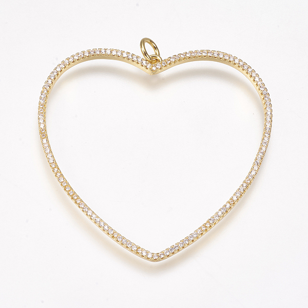 PandaHall Brass Micro Pave Cubic Zirconia Pendants, Heart, Golden, Clear, 47x48x3mm, Hole: 3.5mm Brass+Cubic Zirconia Heart Clear
PandaHall Brass Micro Pave Cubic Zirconia Pendants, Heart, Golden, Clear, 47x48x3mm, Hole: 3.5mm Brass+Cubic Zirconia Heart Clear