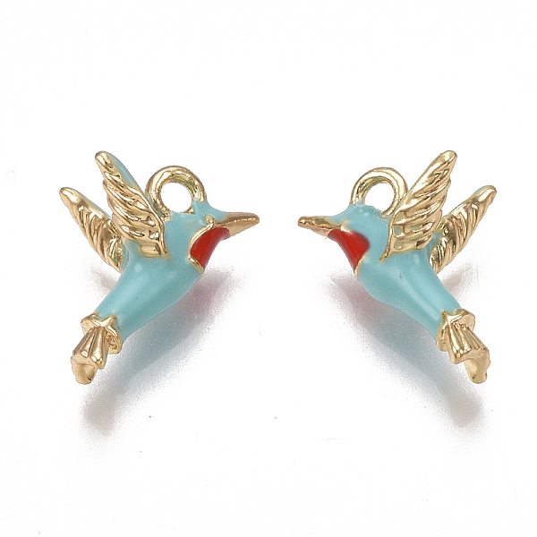 PandaHall Brass Enamel Charms, Nickel Free, Real 18K Gold Plated, Bird, Sky Blue, 9.5x14x7.5mm, Hole: 1.6mm Brass+Enamel Bird Blue
PandaHall Brass Enamel Charms, Nickel Free, Real 18K Gold Plated, Bird, Sky Blue, 9.5x14x7.5mm, Hole: 1.6mm Brass+Enamel Bird Blue
