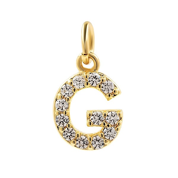 PandaHall Brass Cubic Zirconia Pendants with Jump Rings, Real 18K Gold Plated, Letter G, 14.5x11.5x2.2mm, Hole: 2.8mm Brass+Cubic Zirconia..., Clear
PandaHall Brass Cubic Zirconia Pendants with Jump Rings, Real 18K Gold Plated, Letter G, 14.5x11.5x2.2mm, Hole: 2.8mm Brass+Cubic Zirconia..., Clear