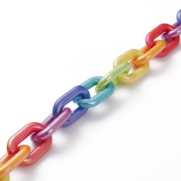 PandaHall Handmade Opaque Acrylic Cable Chains, for Handbag Chain Making, Colorful, Links: 31x19.5x5.5mm, 39.37 inch(1m)/strand Acrylic
PandaHall Handmade Opaque Acrylic Cable Chains, for Handbag Chain Making, Colorful, Links: 31x19.5x5.5mm, 39.37 inch(1m)/strand Acrylic