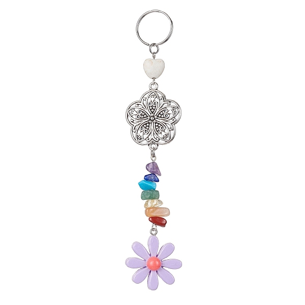 PandaHall Flower Resin Keychains, with Chakra Gemstone Chip and 304 Stainless Steel Split Key Rings and Tibetan Style Alloy Links, Medium...
PandaHall Flower Resin Keychains, with Chakra Gemstone Chip and 304 Stainless Steel Split Key Rings and Tibetan Style Alloy Links, Medium...
