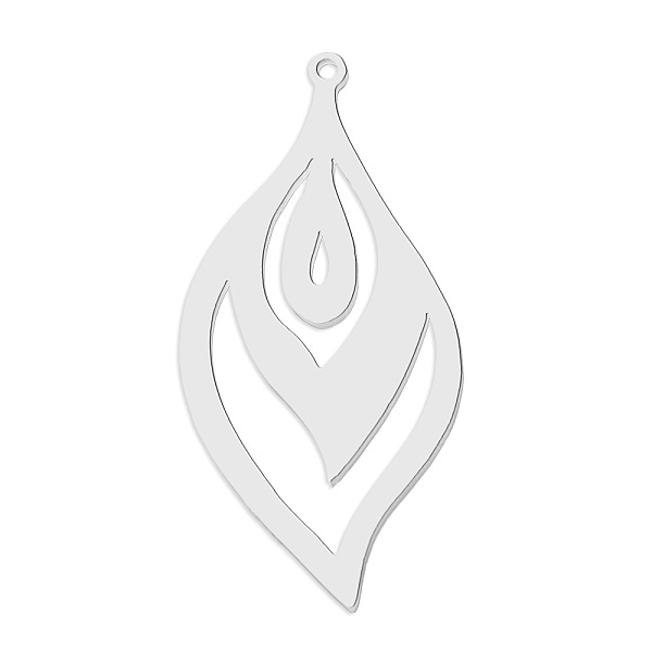 PandaHall 201 Stainless Steel Pendants, Laser Cut, Leaf, Stainless Steel Color, 42.5x21x1mm, Hole: 1.6mm 201 Stainless Steel Leaf
PandaHall 201 Stainless Steel Pendants, Laser Cut, Leaf, Stainless Steel Color, 42.5x21x1mm, Hole: 1.6mm 201 Stainless Steel Leaf