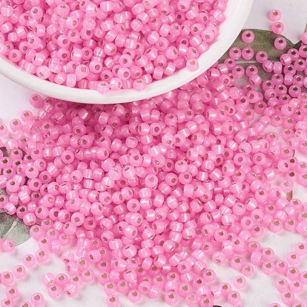 PandaHall MIYUKI Round Rocailles Beads, Japanese Seed Beads, (RR575) Dyed Carnation Silverlined Alabaster, 8/0, 3mm, Hole: 1mm, about..., Pink
PandaHall MIYUKI Round Rocailles Beads, Japanese Seed Beads, (RR575) Dyed Carnation Silverlined Alabaster, 8/0, 3mm, Hole: 1mm, about..., Pink