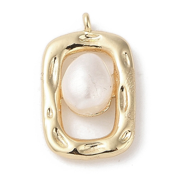 PandaHall Brass Pendants with Oval Freshwater Pearl, Rectangle Charms, Real 18K Gold Plated, 19.5x12x6mm, Hole: 1.3mm Pearl Rectangle White
PandaHall Brass Pendants with Oval Freshwater Pearl, Rectangle Charms, Real 18K Gold Plated, 19.5x12x6mm, Hole: 1.3mm Pearl Rectangle White