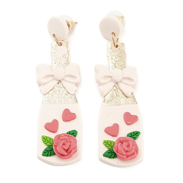 PandaHall Vase with Flower Polymer Clay Dangle Stud Earrings, 304 Stainless Steel Earrings, Floral White, 74x20mm Polymer Clay Vase
PandaHall Vase with Flower Polymer Clay Dangle Stud Earrings, 304 Stainless Steel Earrings, Floral White, 74x20mm Polymer Clay Vase