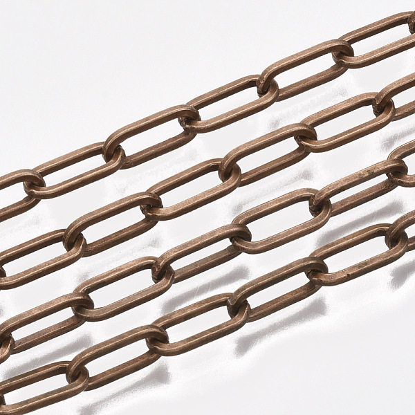 PandaHall Unwelded Iron Paperclip Chains, Flat Oval, Drawn Elongated Cable Chains, with Spool, Red Copper, 12.5x6x1.2mm, about 82.02 Feet...
PandaHall Unwelded Iron Paperclip Chains, Flat Oval, Drawn Elongated Cable Chains, with Spool, Red Copper, 12.5x6x1.2mm, about 82.02 Feet...