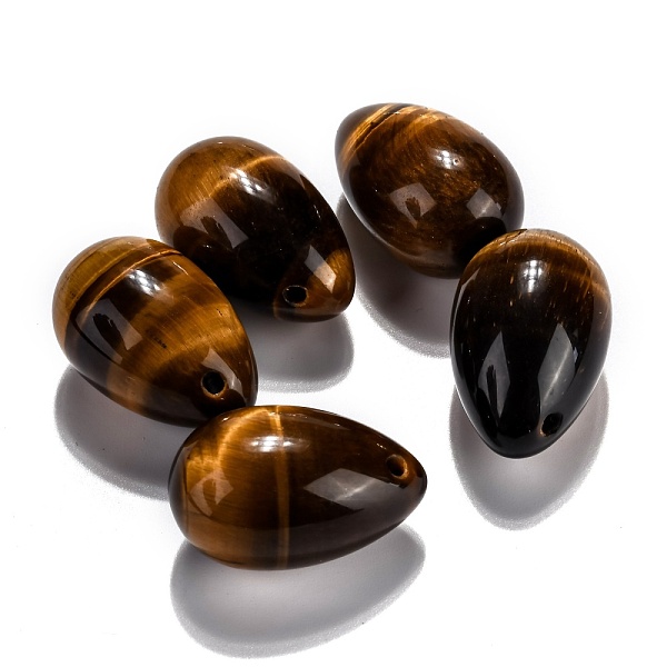 PandaHall Natural Tiger Eye Pendants, Easter Egg Stone, 31x20x20mm, Hole: 2mm Tiger Eye Egg
PandaHall Natural Tiger Eye Pendants, Easter Egg Stone, 31x20x20mm, Hole: 2mm Tiger Eye Egg