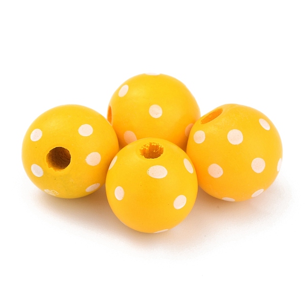 PandaHall Dyed Natural Wooden Beads, Macrame Beads Large Hole, Round with Polka Dot, Gold, 16x15mm, Hole: 4mm Wood Round Gold
PandaHall Dyed Natural Wooden Beads, Macrame Beads Large Hole, Round with Polka Dot, Gold, 16x15mm, Hole: 4mm Wood Round Gold