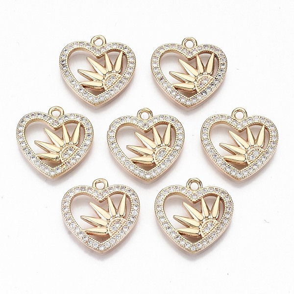 PandaHall Brass Micro Pave Cubic Zirconia Pendants, Light Gold, Long-Lasting Plated, Cadmium Free & Lead Free, Heart, Clear, 17x17x2mm, Hole...
PandaHall Brass Micro Pave Cubic Zirconia Pendants, Light Gold, Long-Lasting Plated, Cadmium Free & Lead Free, Heart, Clear, 17x17x2mm, Hole...