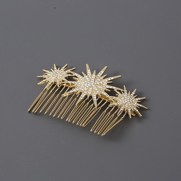 PandaHall Star Alloy Rhinestone Hair Combs, Hair Accessories for Women and Girls, Golden, 67x100mm Alloy+Rhinestone Clear
PandaHall Star Alloy Rhinestone Hair Combs, Hair Accessories for Women and Girls, Golden, 67x100mm Alloy+Rhinestone Clear