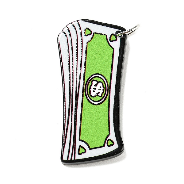PandaHall Printed Acrylic Pendants, with Iron Jump Ring, Lawn Green, 39x19x2.5mm, Hole: 5mm Iron+Acrylic Others
PandaHall Printed Acrylic Pendants, with Iron Jump Ring, Lawn Green, 39x19x2.5mm, Hole: 5mm Iron+Acrylic Others