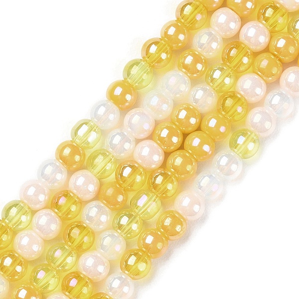 PandaHall Transperant Electroplate Glass Beads Strands, AB Color Plated, Round, Yellow, 4~4.5mm, Hole: 0.9mm, about 100pcs/strand, 14.96''...
PandaHall Transperant Electroplate Glass Beads Strands, AB Color Plated, Round, Yellow, 4~4.5mm, Hole: 0.9mm, about 100pcs/strand, 14.96''...