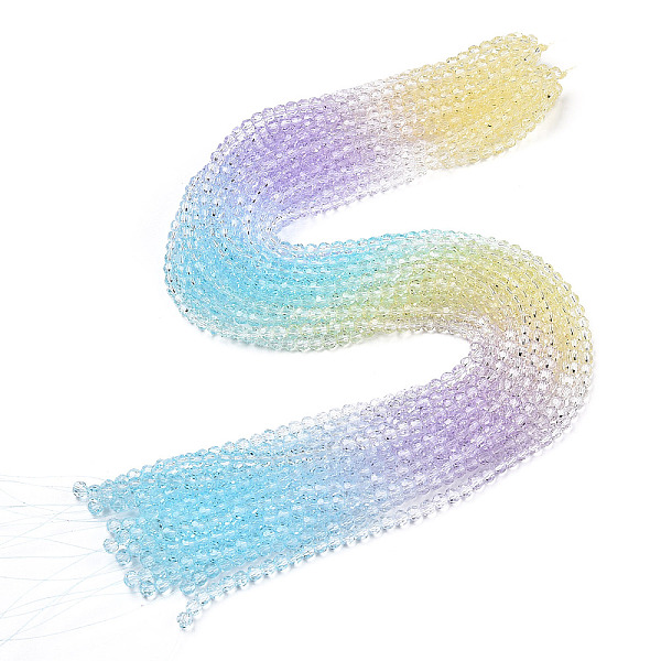 PandaHall Transparent Glass Beads Strands, Segmented Multi-color Beads, Faceted(32 Facets), Round, Sky Blue, 4~4.5mm, Hole: 1mm, about...
PandaHall Transparent Glass Beads Strands, Segmented Multi-color Beads, Faceted(32 Facets), Round, Sky Blue, 4~4.5mm, Hole: 1mm, about...