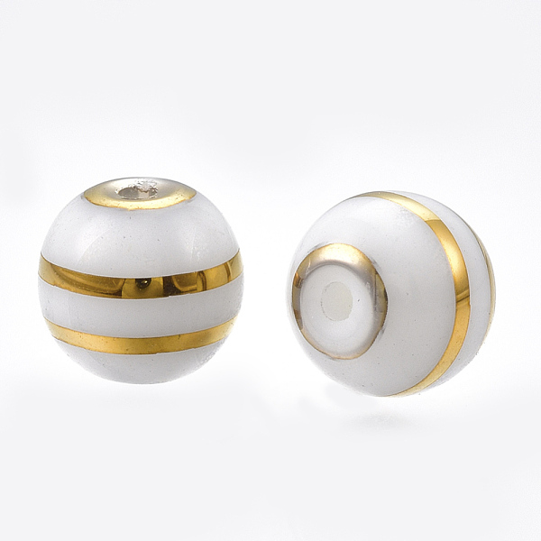 PandaHall Electroplate Glass Beads, Stripe Round, Gold, 8mm, Hole: 1mm, 300pcs/bag Glass Stripe Gold
PandaHall Electroplate Glass Beads, Stripe Round, Gold, 8mm, Hole: 1mm, 300pcs/bag Glass Stripe Gold