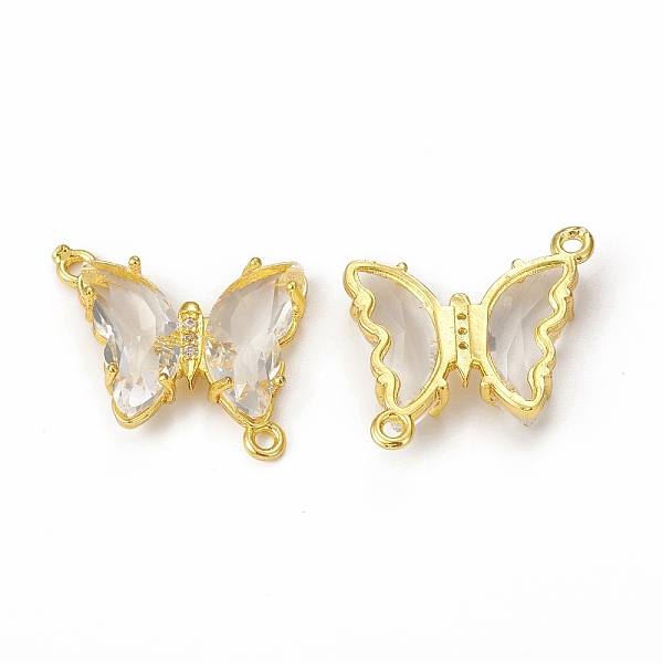 PandaHall Glass Connector Charms, with Brass Findings, Butterfly, Clear, 21x26x4mm, Hole: 1.5mm Brass+Glass Butterfly Clear
PandaHall Glass Connector Charms, with Brass Findings, Butterfly, Clear, 21x26x4mm, Hole: 1.5mm Brass+Glass Butterfly Clear