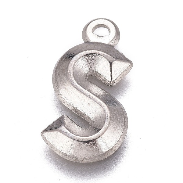 PandaHall 304 Stainless Steel Pendants, Alphabet, Letter.S, 16x8x2mm, Hole: 1.2mm 304 Stainless Steel Letter S
PandaHall 304 Stainless Steel Pendants, Alphabet, Letter.S, 16x8x2mm, Hole: 1.2mm 304 Stainless Steel Letter S