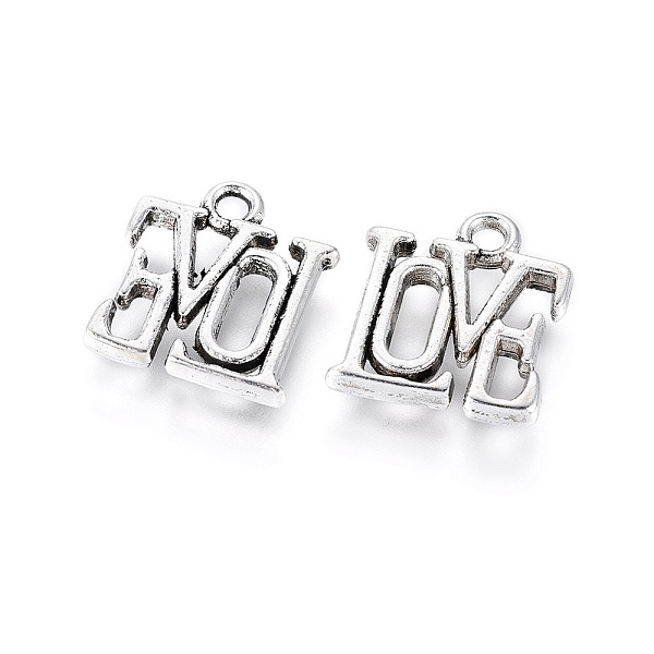 PandaHall Valentine Gifts Ideas for Her Tibetan Style Alloy Charms, Cadmium Free & Nickel Free & Lead Free, LOVE, Antique Silver, 15x13x2mm...
PandaHall Valentine Gifts Ideas for Her Tibetan Style Alloy Charms, Cadmium Free & Nickel Free & Lead Free, LOVE, Antique Silver, 15x13x2mm...