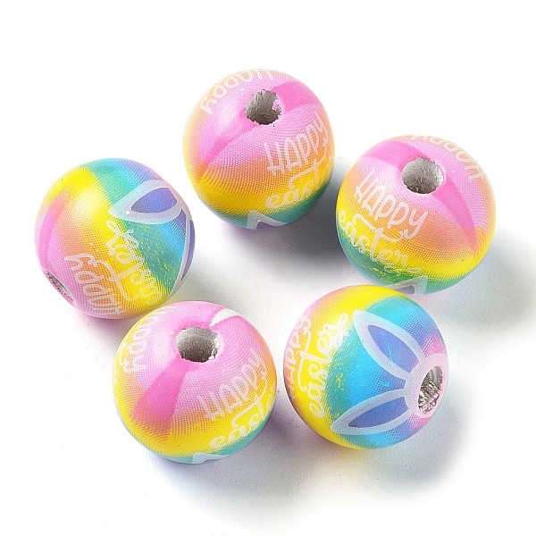 PandaHall Easter Theme Printed Wood European Beads, Large Hole Beads, Round, Colorful, 16mm, Hole: 4.5mm Wood Round
PandaHall Easter Theme Printed Wood European Beads, Large Hole Beads, Round, Colorful, 16mm, Hole: 4.5mm Wood Round