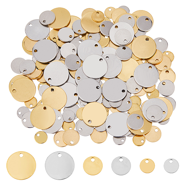 PandaHall DICOSMETIC 180Pcs 6 Styles 201 Stainless Steel Stamping Blank Tag Pendants, Flat Round, Golden & Stainless Steel Color, 6~12x1mm...
PandaHall DICOSMETIC 180Pcs 6 Styles 201 Stainless Steel Stamping Blank Tag Pendants, Flat Round, Golden & Stainless Steel Color, 6~12x1mm...