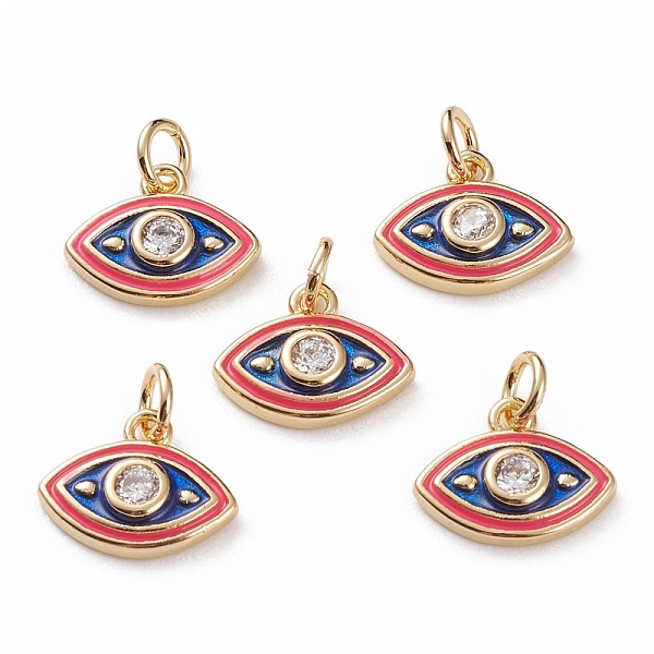 PandaHall Brass Micro Pave Clear Cubic Zirconia Charms, with Enamel & Jump Rings, Eye, Real 18K Gold Plated, Red, 10x12x3mm, Jump Ring...
PandaHall Brass Micro Pave Clear Cubic Zirconia Charms, with Enamel & Jump Rings, Eye, Real 18K Gold Plated, Red, 10x12x3mm, Jump Ring...