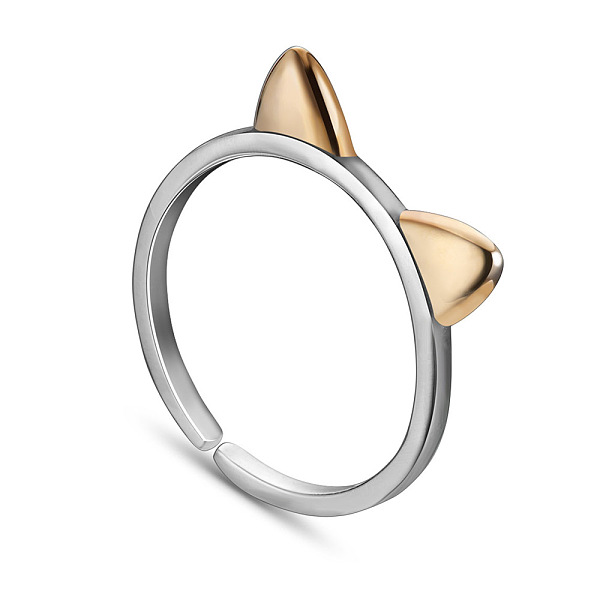 PandaHall SHEGRACE Lovely 925 Sterling Silver Cuff Rings, Open Rings, with Real 24K Gold Plated Cat Ear, Platinum & Golden, 18mm Sterling...
PandaHall SHEGRACE Lovely 925 Sterling Silver Cuff Rings, Open Rings, with Real 24K Gold Plated Cat Ear, Platinum & Golden, 18mm Sterling...