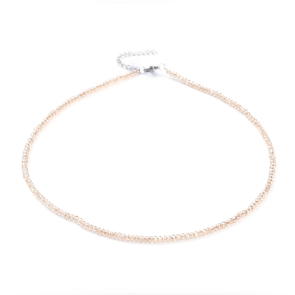 PandaHall Electroplate Glass Beaded Necklaces, with Stainless Steel Lobster Claw Clasps and Curb Chains, Sandy Brown, 14.96 inch(38cm) Glass...
PandaHall Electroplate Glass Beaded Necklaces, with Stainless Steel Lobster Claw Clasps and Curb Chains, Sandy Brown, 14.96 inch(38cm) Glass...