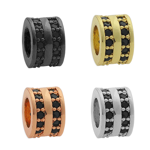 PandaHall Brass Micro Pave Clear Cubic Zirconia European Beads, Flat Round, Mixed Color, 9x5.5mm, Hole: 5mm, 4pcs/bag Brass+Cubic Zirconia..., Black
PandaHall Brass Micro Pave Clear Cubic Zirconia European Beads, Flat Round, Mixed Color, 9x5.5mm, Hole: 5mm, 4pcs/bag Brass+Cubic Zirconia..., Black