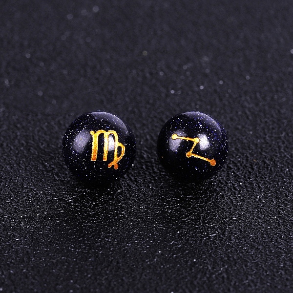PandaHall Synthetic Blue Goldstone Carved Constellation Beads, Round Beads, Virgo, 10mm Blue Goldstone Virgo
PandaHall Synthetic Blue Goldstone Carved Constellation Beads, Round Beads, Virgo, 10mm Blue Goldstone Virgo
