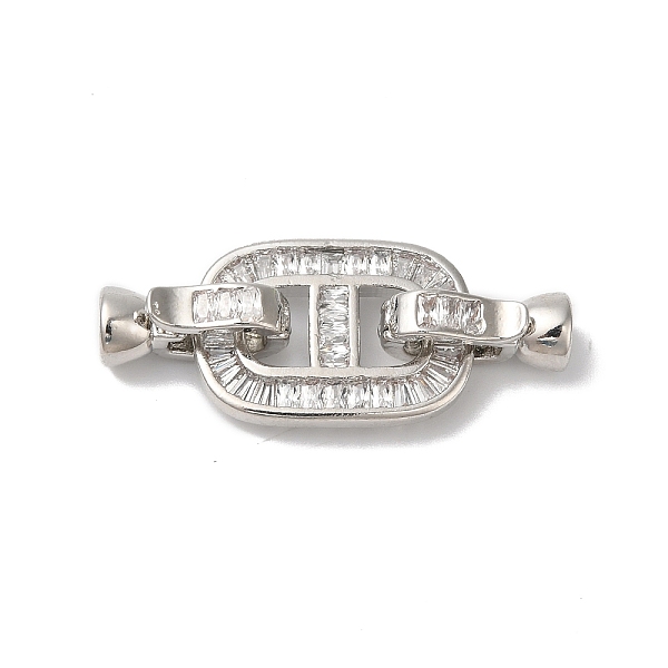 PandaHall Rack Plating Brass Micro Pave Clear Cubic Zirconia Fold Over Clasps, Cadmium Free & Lead Free, Long-Lasting Plated, Oval, Platinum...
PandaHall Rack Plating Brass Micro Pave Clear Cubic Zirconia Fold Over Clasps, Cadmium Free & Lead Free, Long-Lasting Plated, Oval, Platinum...