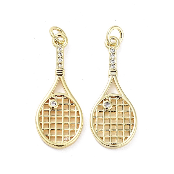 PandaHall Rack Plating Brass Micro Pave Clear Cubic Zirconia Pendants, Long-Lasting Plated, Lead Free & Cadmium Free, Badminton, Real 18K...
PandaHall Rack Plating Brass Micro Pave Clear Cubic Zirconia Pendants, Long-Lasting Plated, Lead Free & Cadmium Free, Badminton, Real 18K...