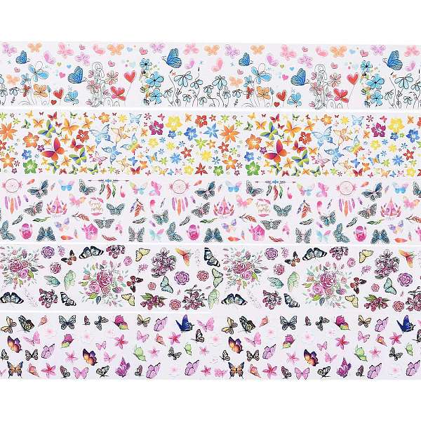 PandaHall Nail Art Foil Transfer Stickers, Flowers Butterfly Nail Decals, for DIY Design Nail Extension Gel Art Decorations, Mixed Color..., Multicolor
PandaHall Nail Art Foil Transfer Stickers, Flowers Butterfly Nail Decals, for DIY Design Nail Extension Gel Art Decorations, Mixed Color..., Multicolor