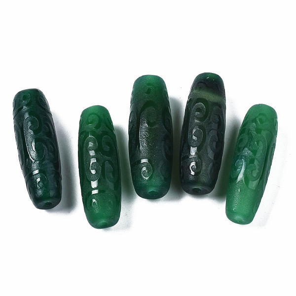 PandaHall Natural Grey Agate Beads, Dyed, Barrel with Flower Pattern, Sea Green, 35~42.5x10~15mm, Hole: 1.4~3mm Grey Agate Barrel
PandaHall Natural Grey Agate Beads, Dyed, Barrel with Flower Pattern, Sea Green, 35~42.5x10~15mm, Hole: 1.4~3mm Grey Agate Barrel
