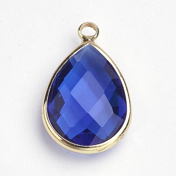 PandaHall Glass Pendants, with Brass Findings, Faceted, teardrop, Golden, Blue, 22x14x6mm, Hole: 2mm Brass+Glass Teardrop Blue
PandaHall Glass Pendants, with Brass Findings, Faceted, teardrop, Golden, Blue, 22x14x6mm, Hole: 2mm Brass+Glass Teardrop Blue