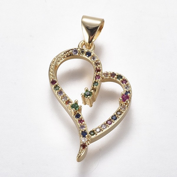 PandaHall Brass Micro Pave Cubic Zirconia Pendants, Heart, Golden, Colorful, 24.5x16x3.5mm, Hole: 3.5x5mm Brass+Cubic Zirconia Heart
PandaHall Brass Micro Pave Cubic Zirconia Pendants, Heart, Golden, Colorful, 24.5x16x3.5mm, Hole: 3.5x5mm Brass+Cubic Zirconia Heart