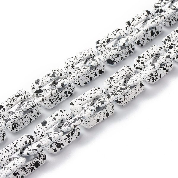 PandaHall Spray Painted CCB Plastic Boston Link Chains, Rectangle, White, 28x21x6mm, 39.37 inch(1m)/strand Plastic White
PandaHall Spray Painted CCB Plastic Boston Link Chains, Rectangle, White, 28x21x6mm, 39.37 inch(1m)/strand Plastic White